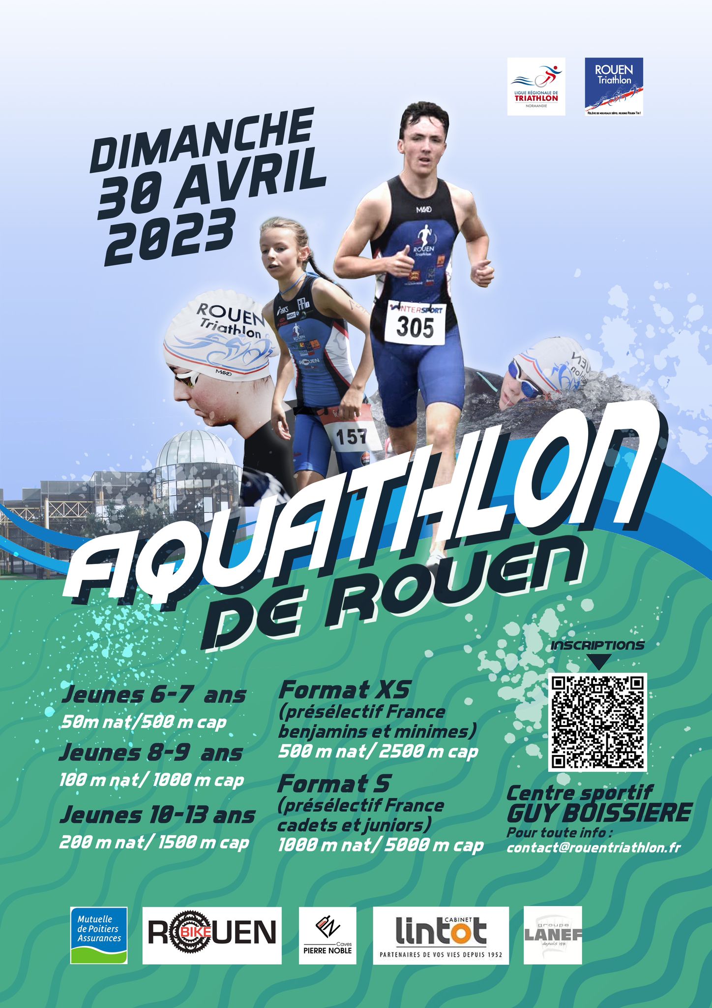 Aquathlon - Evenement - Rouen Triathlon - Cyclisme, natation, course - Club - Sport - Compétition - Engagement - Equipe