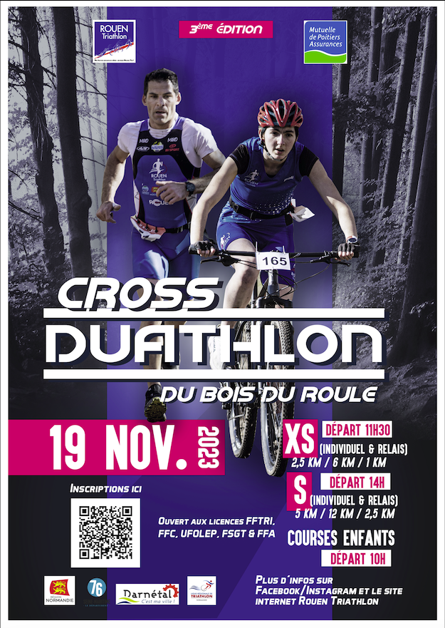 Cross Duathlon Bois Du Roule - Evenement - Rouen Triathlon - Cyclisme, natation, course - Club - Sport - Compétition - Engagement - Equipe